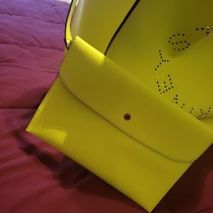 Stella McCartney Large Neon Tote with inside purse